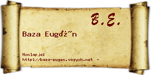 Baza Eugén névjegykártya